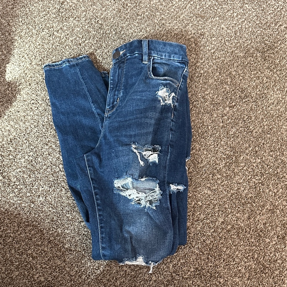 Distressed Blue Women's Jeans